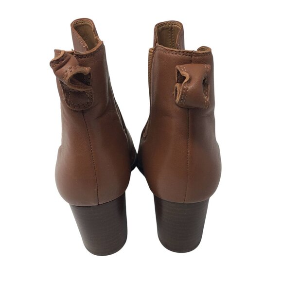 J. Crew Factory Rory Leather Heeled Chelsea Ankle Boots Brown Women's Size 9.5 - Picture 5 of 12